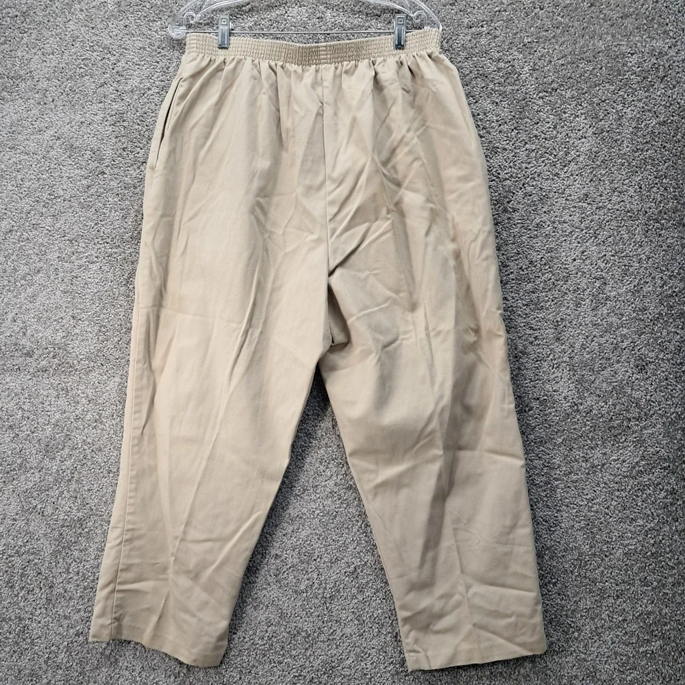 Vintage Dickies Khaki Elastic Waist Trousers Made in USA Tan High Rise 40/26P